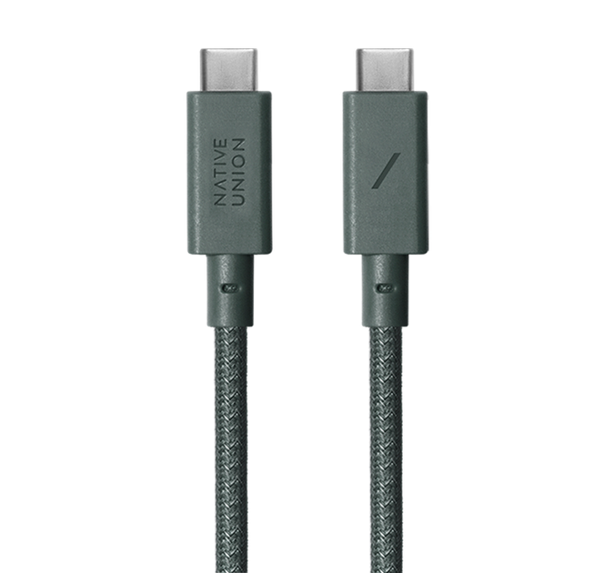 Кабель Native Union Anchor Cable USB-C to USB-C Pro 240W Slate Green (3 m) (ACABLE-C-GRN-NP) - изображение 2