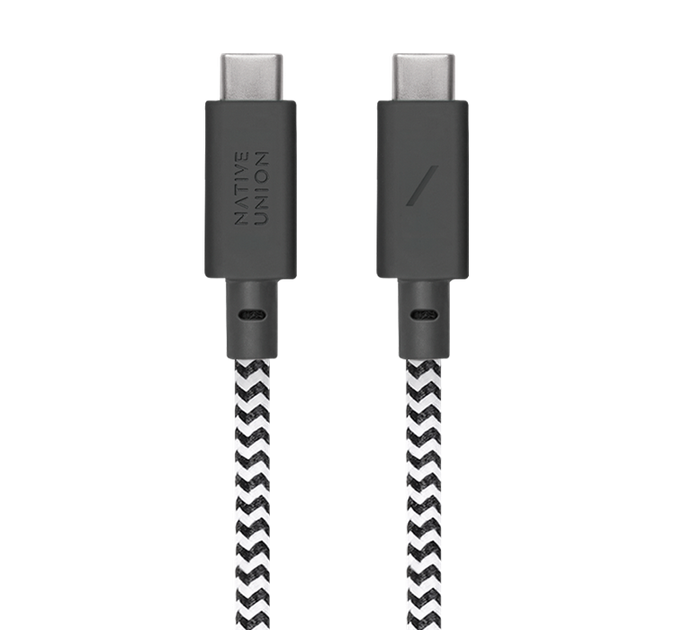 Кабель Native Union Anchor Cable USB-C to USB-C Pro 240W Zebra (3 m) (ACABLE-C-ZEB-NP) - изображение 2