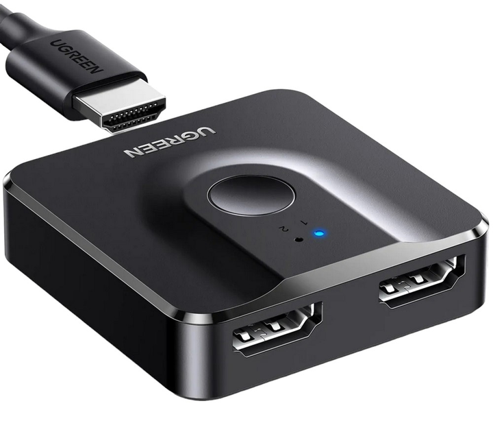 Спліттер Ugreen CM217 HDMI 2.0 2 in 1 Black (6957303804351) - зображення 3