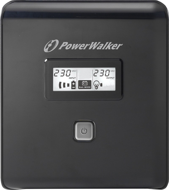 UPS PowerWalker VI 1000 LCD 1000VA (600W) Black (10120018) - obraz 2