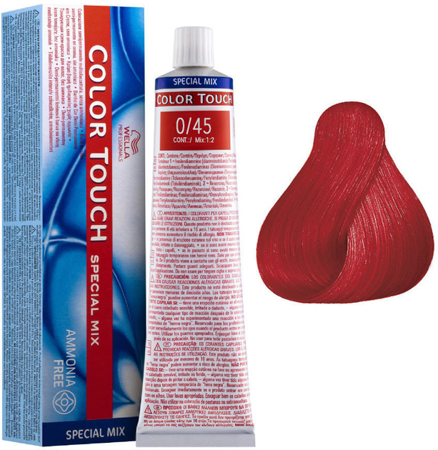 Напівстійка безаміачна фарба Wella Color Touch Special Mix 0 - 45 Red Mahogany 60 мл (8005610545899) - зображення 1