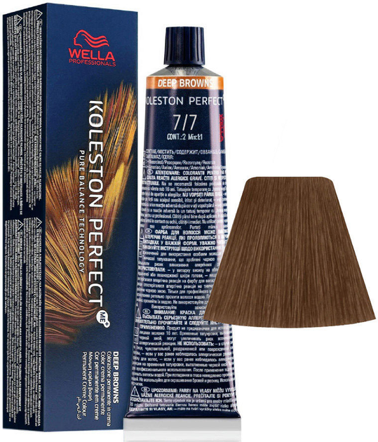 Trwała farba do włosów Wella Koleston Perfect Me + Deep Browns 7 - 7 Medium Blonde Brown 60 ml (8005610648187) - obraz 1