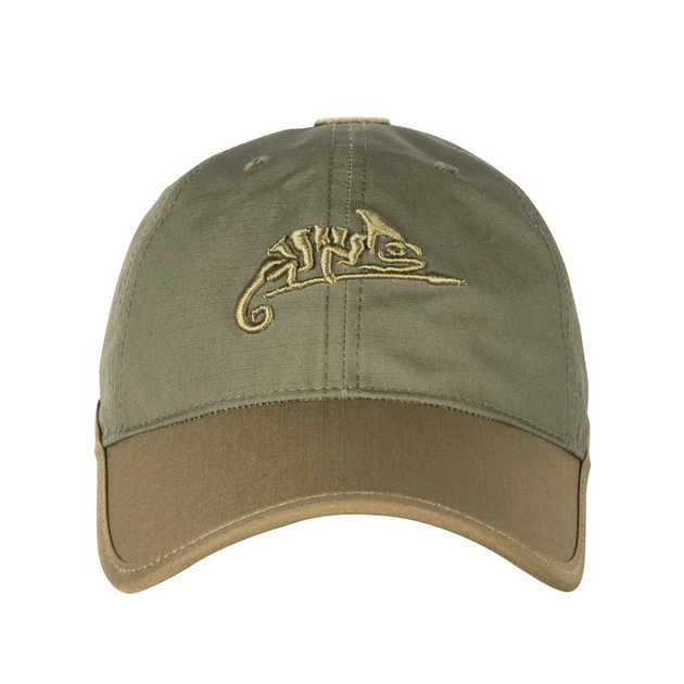 Бейсболка тактична Logo Cap One Size Polycotton Ripstop Helikon-Tex Adaptiv Green / Coyote - изображение 2