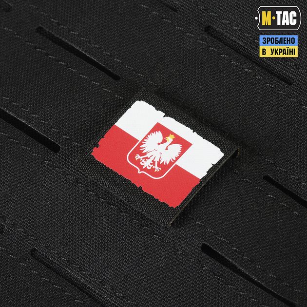 Прапор White/Red/Black Polska Patch MOLLE M-Tac - зображення 2