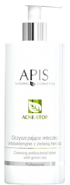 Молочко Apis Acne-Stop очищувальне антибактеріальне із зеленим чаєм 500 мл (5901810001018) - зображення 1