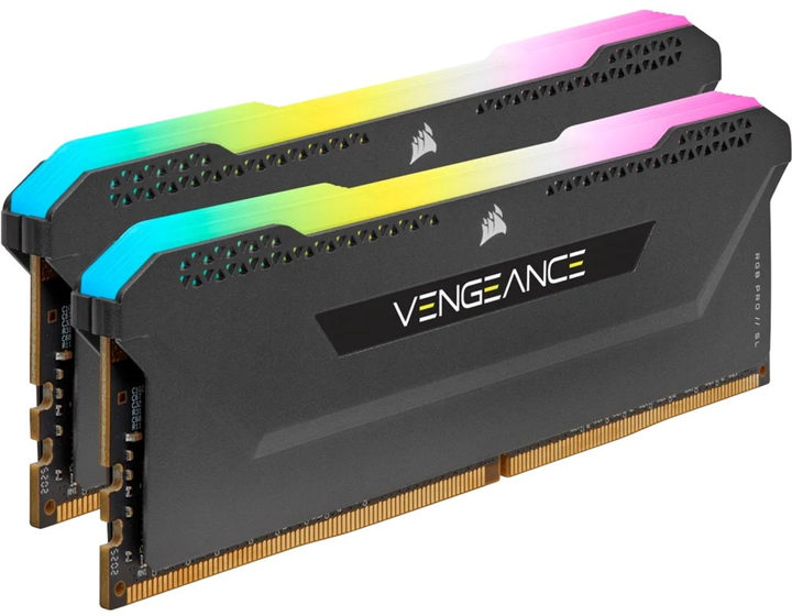 Оперативна пам'ять Corsair DDR4-3200 16384MB PC4-25600 (Kit of 2x8192) Vengeance RGB PRO SL Black (CMH16GX4M2E3200C16) - зображення 2