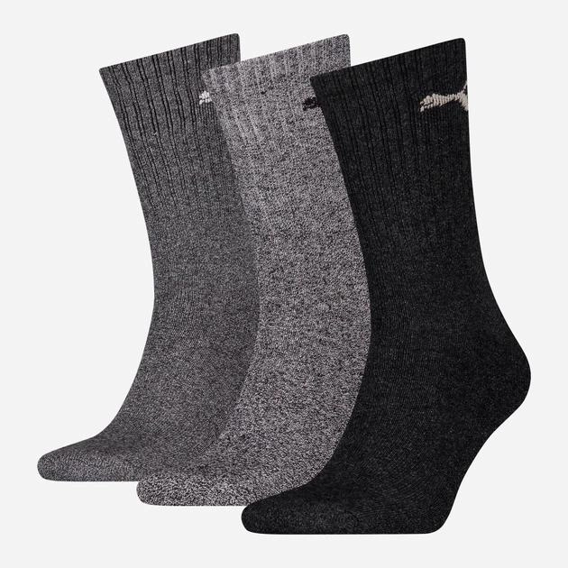Набір жіночих шкарпеток 3 пари Puma Crew Sock 3P 88035505 35-38 Сірий (8713537207010) - зображення 1