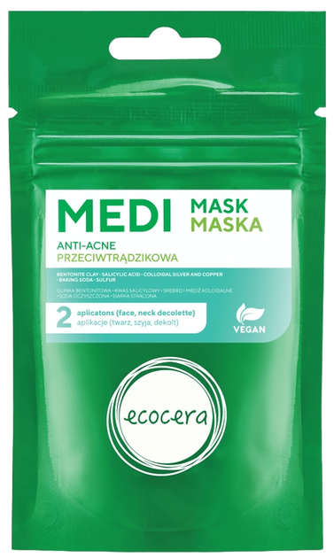 Maska Ecocera Medi Anti-Acne przeciwtrądzikowa na bazie srebra i miedzi koloidalnej 50 g (5905279930049) - obraz 1