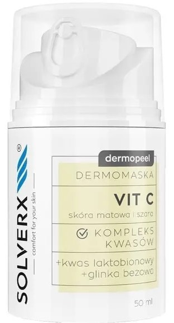 Dermomaska do twarzy Solverx Dermopeel Vit C do skóry matowej 50 ml (5907479386800) - obraz 1