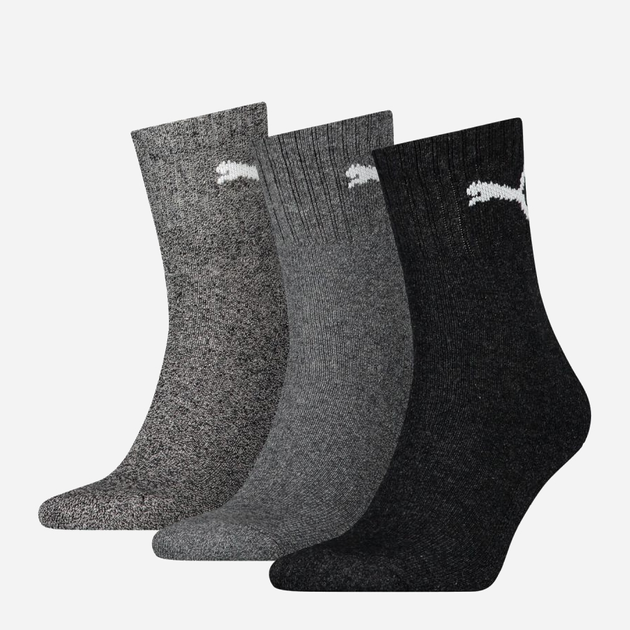 Набір жіночих шкарпеток 3 пари Puma Short Crew 3P Unisex 90611003 35-38 Сірий (8713537871181) - зображення 1