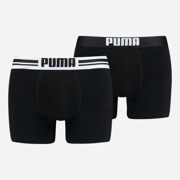 Набір чоловічих трусів 2 штуки Puma Placed Logo Boxer 2p 90651903 M Чорний (8718824117096) - зображення 1