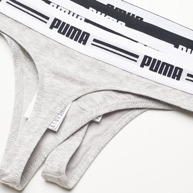 Zestaw damskich majtek typu stringi 2 szt Puma Women String 2p Hang 90785005 S Szary (8718824911724) - obraz 3