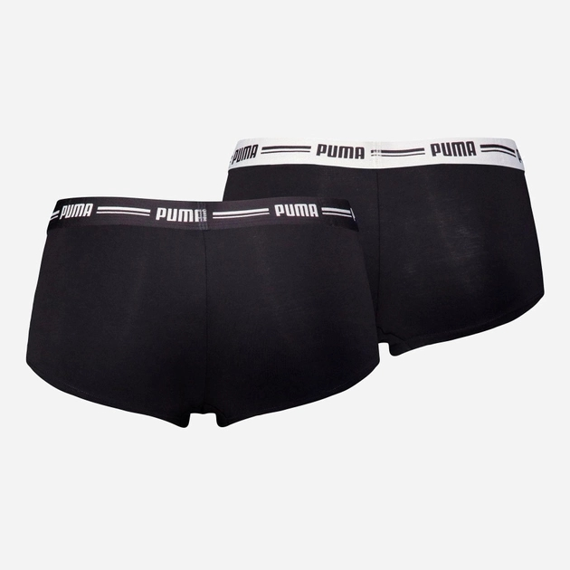 Набір жіночих трусиків-шортиків 2 штуки Puma Women Mini Short 2P Pack 90785303 XL Чорний (8718824912400) - зображення 2