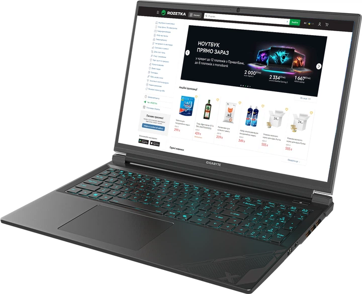 Ноутбук Gigabyte G6X 9KG (9KG-43UA854SD) Gunmetal Gray / 16