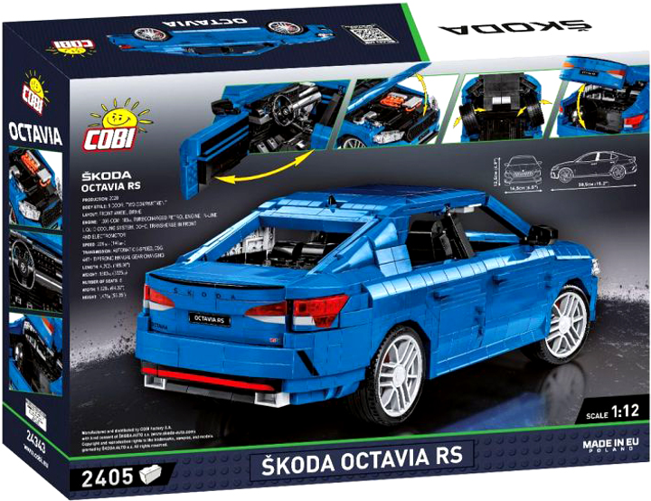Магнітний конструктор Cobi Skoda Octavia RS 2405 деталей (5902251243432) - зображення 2