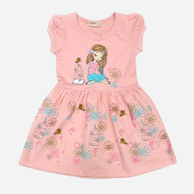 Акція на Дитяче літнє плаття для дівчинки Breeze 18369 128 см Персикове від Rozetka