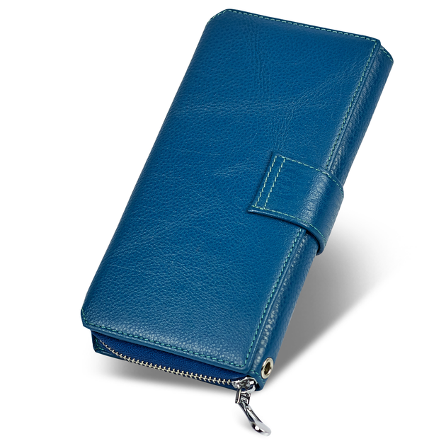 Бирюзовый женский кошелек из натуральной кожи с блоками для карт ST Leather ST228 - изображение 2