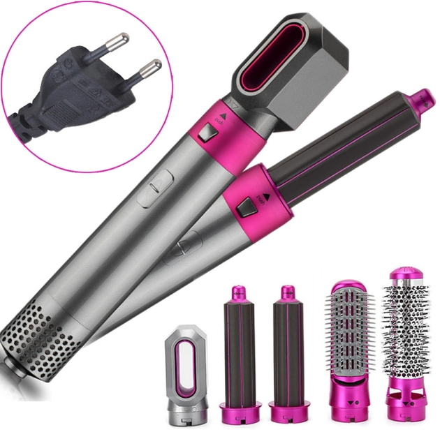 Воздушный фен стайлер для волос Hot Air Styler 5в1 Профессиональный для завивки укладки волос 1000 Вт Защита от перегрева - изображение 4