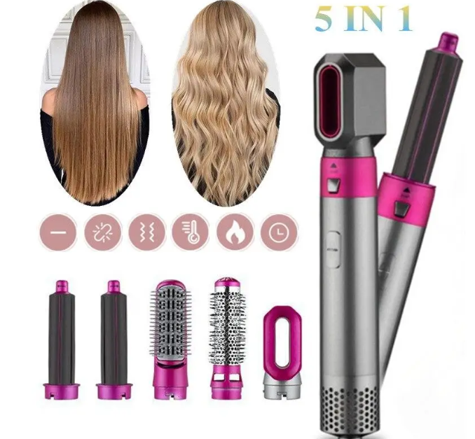 Воздушный фен стайлер для волос Hot Air Styler 5в1 Профессиональный для завивки укладки волос 1000 Вт Защита от перегрева - изображение 8