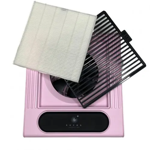 Вытяжка для маникюра с HEPA фильтром CYCLONE V1 (Розовая) BUCOS 100W(р) - изображение 4