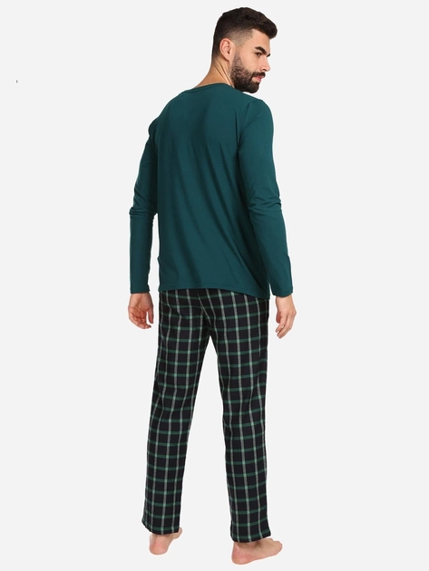 Піжама (лонгслів + штани) чоловіча бавовняна Tommy Hilfiger UM0UM03130 S Зелена (8720645421351) - зображення 2