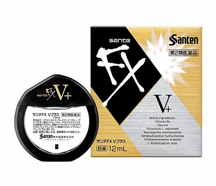 Краплі для очей з вітамінами + Б6 охолоджуючі Santen Sante FX V Plus 12мл - зображення 1