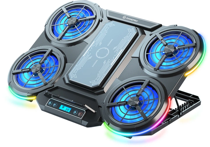 Охлаждающая подставка для ноутбука GamePro CP1450 Black - Фото 4 Охлаждающая подставка для ноутбука GamePro CP1450 Black - изображение 4
