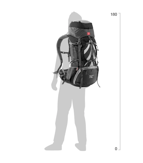 Рюкзак туристичний Naturehike NH70B070-B 70 л + 5 л Чорний (6975641887485) - зображення 3