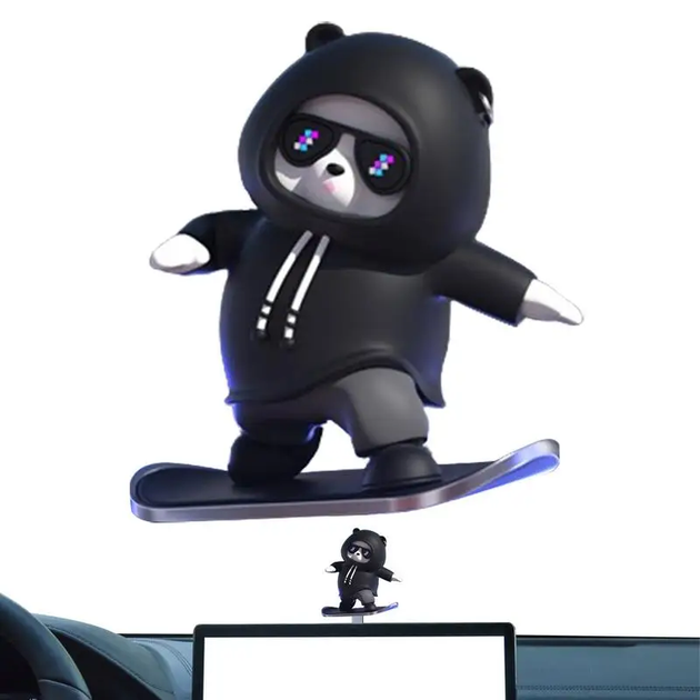 Фигурка-слайдер в автомобиле L'Andre Sliding Cartoon Bear Медведь скейтер Cool Black - Фото 2 Фигурка-слайдер в автомобиле L'Andre Sliding Cartoon Bear Медведь скейтер Cool Black - изображение 2