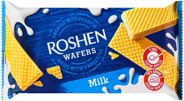 Упаковка вафель Roshen Wafers Молоко 216 г х 16 шт (4823077640124) - изображение 2
