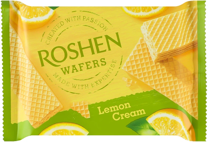 Упаковка вафель Roshen Wafers Лимон 72 г х 22 шт (4823077642395) - Фото 2 Упаковка вафель Roshen Wafers Лимон 72 г х 22 шт (4823077642395) - изображение 2