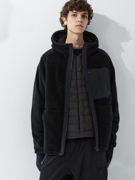 Куртка демисезонная с капюшоном мужская Uniqlo 975984926 XXL Черная (1159798556) 