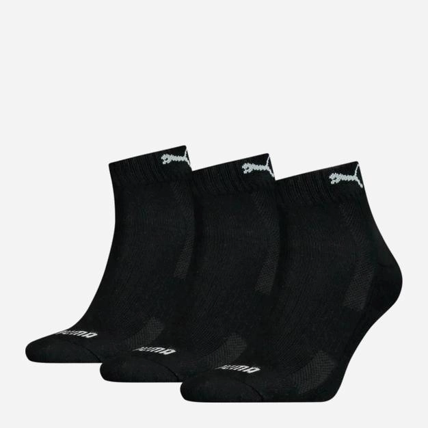 Набір чоловічих шкарпеток 3 пари Puma Cushioned Quarter 3P Unisex 90794301 43-46 Чорний (8720245028936) - зображення 1