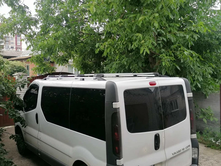 Перемычки на рейлинги без ключа Flybar (2 шт) Черный для Opel Vivaro 2001-2015 гг - изображение 5