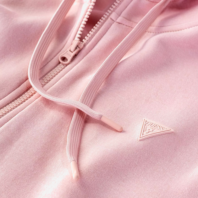 Толстовка на блискавці з капюшоном жіноча Guess V3GQ13FL04P XL Рожева (7621701678829) - зображення 3