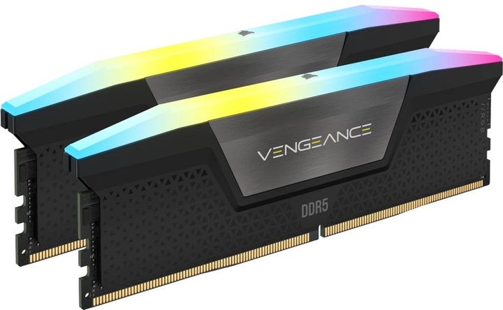 Оперативна пам'ять Corsair DDR5-5600 32768MB PC5-44800 (Kit of 2x16384MB) Vengeance RGB Black (840006600213) - зображення 2