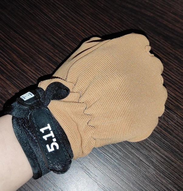 Тактичні рукавички 5.11 повнопалі коричневі L - зображення 2