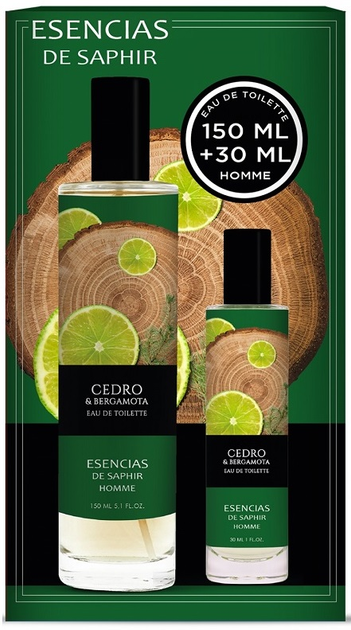 Zestaw męski Saphir Esencias Cedro and Bergamota Men Woda toaletowa 150 ml + Woda toaletowa 30 ml (8424730032537) - obraz 1