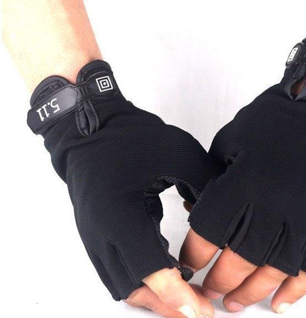 Тактические перчатки 5.11 короткопальцевые чёрные XL - изображение 1