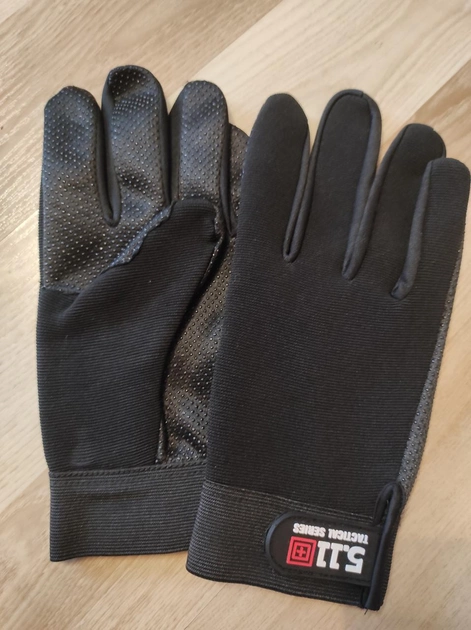 Тактичні рукавички 5.11 повнопалі утеплені чорні XL - зображення 2