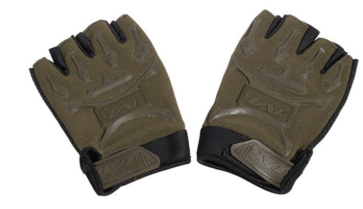 Тактичні рукавички Mechanix Wear короткопалі утеплені з захистом на кісточки зелені One size - зображення 3