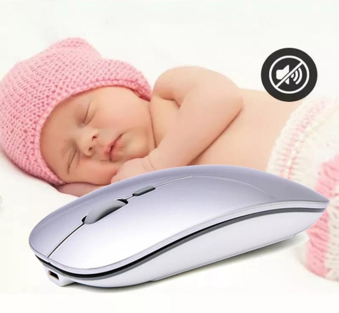 Бездротова комп'ютерна миша Wireless Mous 2,4G USB на акумуляторі silver - изображение 6
