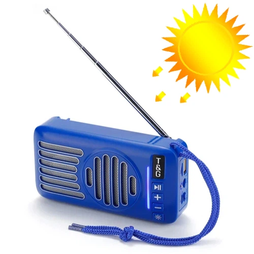 Портативная колонка TG368 5W с солнечной батареей Blue - изображение 2