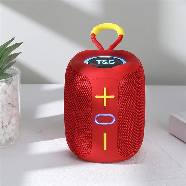 Портативная Bluetooth колонка TG658 8W с RGB подсветкой Red - Фото 2 Портативная Bluetooth колонка TG658 8W с RGB подсветкой Red - изображение 2