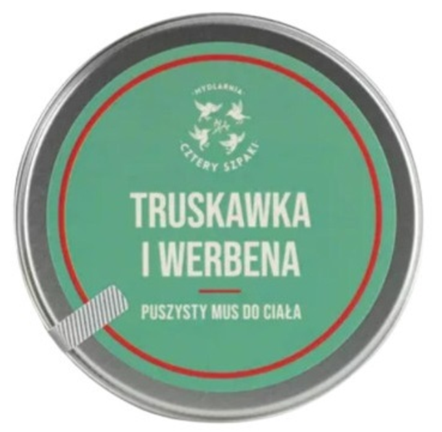 Mus do ciała Mydlarnia Cztery Szpaki Truskawka i Werbena 150 ml (5903641982108) - obraz 1