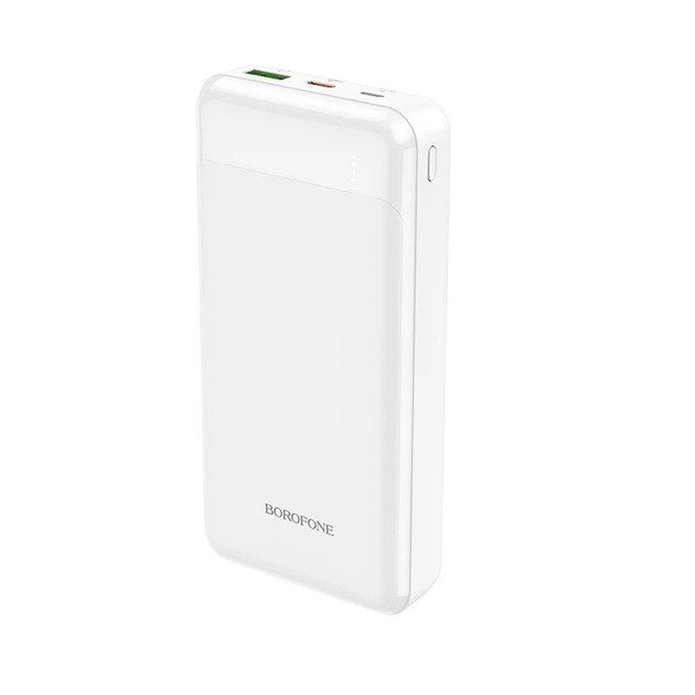 Повербанк BOROFONE 19A-20000мАч Power Bank 2хUSB, MicroUSB/Type-C, протиударний, вогнетривкий Білий - Фото 4 Повербанк BOROFONE 19A-20000мАч Power Bank 2хUSB, MicroUSB/Type-C, протиударний, вогнетривкий Білий - зображення 4
