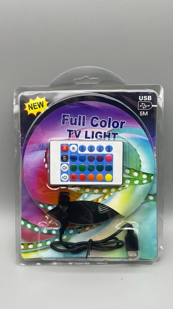Світлодіодна стрічка RGB USB-5 метра з Bluetooth контролером, різнобарвного світіння, керування з телефону APP - зображення 7