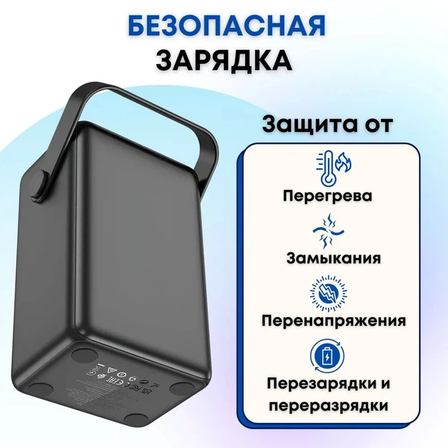 Зовнішній акумулятор Hoco J110A 60000 mAh повербанк, power bankс 5 виходами, швидкої зарядки та потужним ліхтарем - Фото 6 Зовнішній акумулятор Hoco J110A 60000 mAh повербанк, power bankс 5 виходами, швидкої зарядки та потужним ліхтарем - зображення 6
