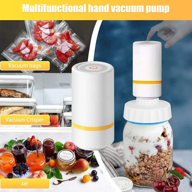 Вакуумный упаковщик электрический MHZ Tiny Pump насос для вакуумирования пакетов и банок, аккумуляторный - изображение 3