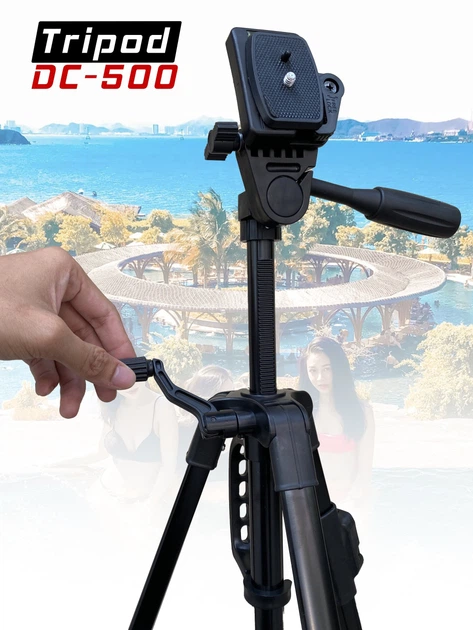 Професійний штатив TriPod Candc DC-500-55-140 см для фотоапарата, смартфона, з пультом, поворот на 360° - Фото 5 Професійний штатив TriPod Candc DC-500-55-140 см для фотоапарата, смартфона, з пультом, поворот на 360° - зображення 5